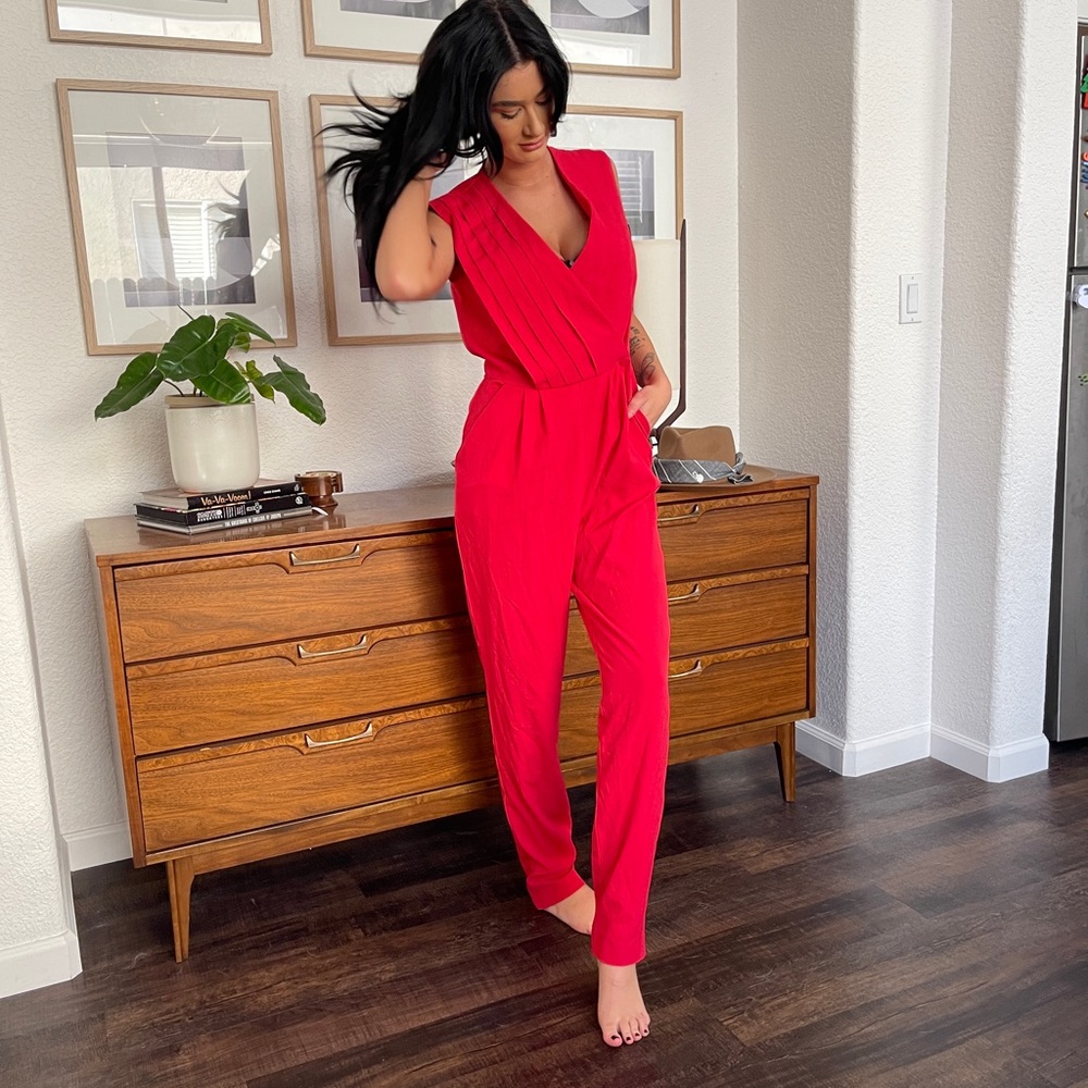 Vintage Y2K Red sleeveless jumpsuit